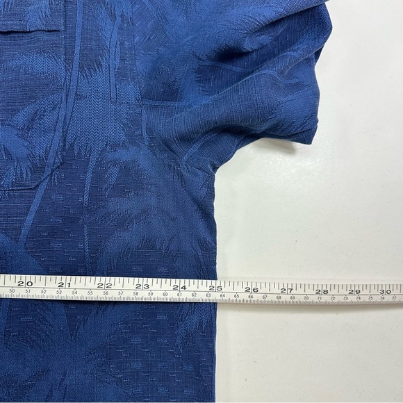 Jamaica Jaxx Mens Shirt Silk Large Button Up Short Sleeve Geometric Washable - Picture 6 of 8